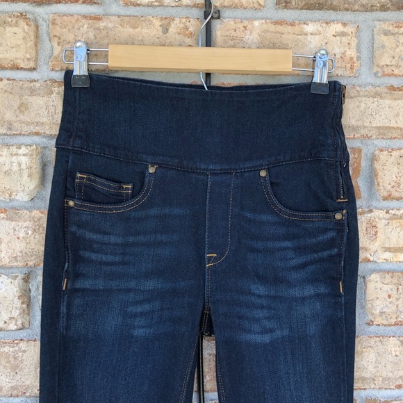 SPANX The Signature Side Zip High Waist Dark Wash Skinny Slimming Jeans 27 - Picture 3 of 16